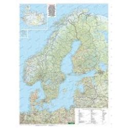 Skandinávia falitérkép Freytag 1:2 000 000 124x86