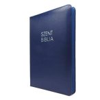   Károli Gáspár Nagy Biblia  SÖTÉTKÉK cipzáros - bőrhatású 17 x 25 cm