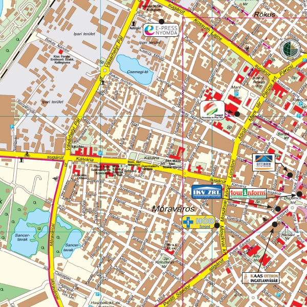 térkép szeged Szeged térkép, Szeged várostérkép , Szeged és Algyő térkép T