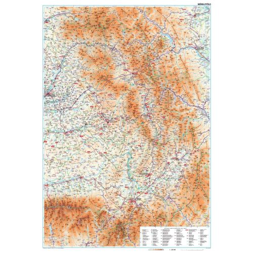Székelyföld falitérkép Gizi Map 1:200 000 