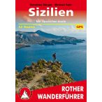   Szicília túrakalauz, Lipari-szigetek térkép, kalauz Bergverlag Rother német