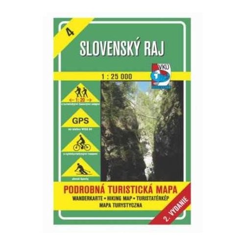 4. Slovensky Raj, Szlovák paradicsom turista térkép VKÚ 1:25 000 