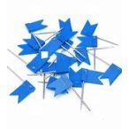   Zászló térképtű, matricázható, 100 db-os táblatű kék színű beszúrható zászló