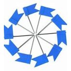   Zászló térképtű, matricázható, 25 db-os táblatű kék színű beszúrható zászló