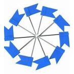   Zászló térképtű - KÉK színű 50 db-os matricázható táblatű kék színű zászlós tű