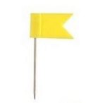   Zászló térképtű, matricázható, 25 db-os zászlós táblatű sárga színű 