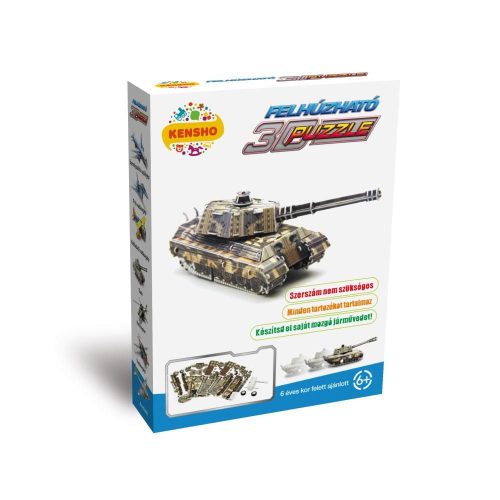 Felhúzható 3D puzzle tank puzzle gyerekeknek