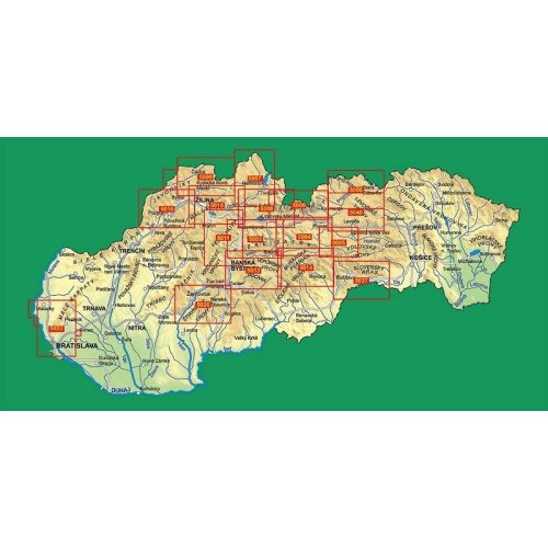  Tatraplan áttekintő térkép 1:50 000  Szlovákia turista térképek