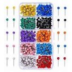   Gömb formájú térképtű 10x60 db különböző színű térkép jelölő tű