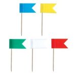    Zászlós térképtű - 25 db/doboz - matricázható vegyes színű 18 x 10 mm beszúrható zászló 