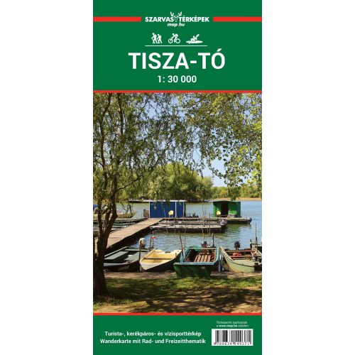 Tisza-tó turista térkép Szarvas 1:30 000 Tisza-tó turista-, biciklis- és vizisport térkép 2025.