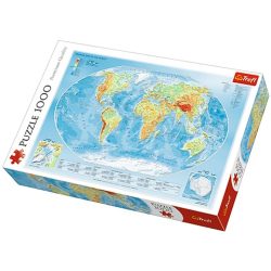Föld térkép puzzle Trefl 1000 db 68 x 48 cm