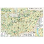   Magyarország turisztikai térképe falitérkép fémléces, fóliás, Magyarország idegenforgalmi térképe 100x70 cm