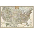   Antik színezésű USA falitérkép National Geographic  1:4 560 000  110x76