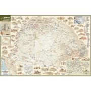 Várak a történelmi Magyarországon falitérkép Paulus 1:1 000 000 100x66 cm / hajtott térképből fóliázva /