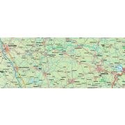  Keretre kifeszített Magyarország vászon térkép - autós, Magyarország vászonkép, Magyarország közlekedési falitérkép