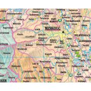 Magyarország vászon térkép, Magyarország közigazgatási térképe, Magyarország vászonkép, Magyarország falitérkép vászon nyomat 