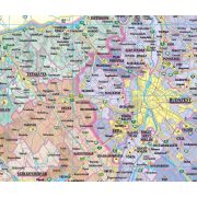 Magyarország vászon térkép, Magyarország közigazgatási térképe, Magyarország vászonkép, Magyarország falitérkép vászon nyomat 