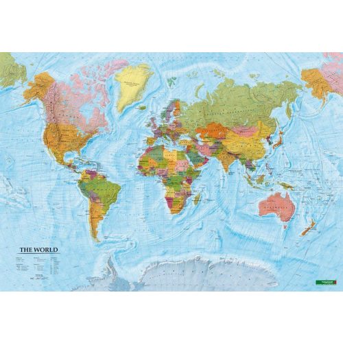  Világ országai falitérkép Freytag 1:40 000 000 100x70 cm - angol nyelvű világtérkép