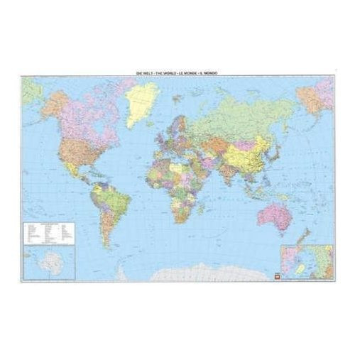 Világ falitérkép, politikai színezésű világ országai falitérkép Freytag 1:25 000 000 176x122,5 cm 