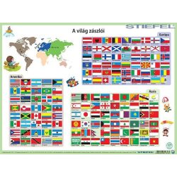  Világ zászlói asztali alátét A3 kétoldalas