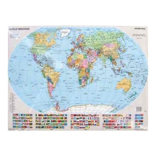 Világ országai fémléces falitérkép Stiefel 100x70 cm