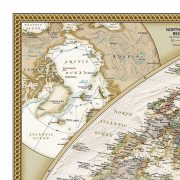  Világ országai falitérkép antikolt világtérkép National Geographic - Csendes-Óceán központú 117x76 cm