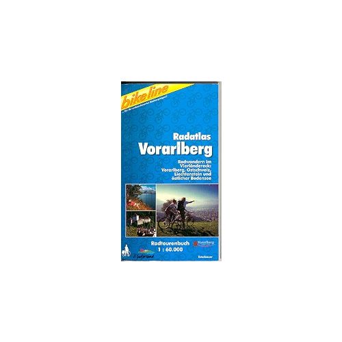 Radatlas Vorarlberg kerékpáros atlasz Esterbauer 1:60 000 Vorarlberg kerékpáros térkép