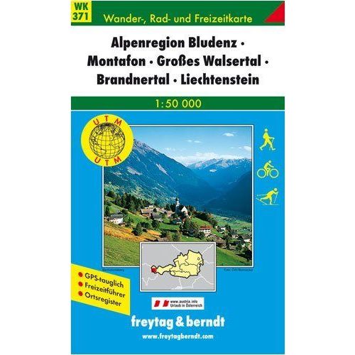 WK 371 Bludenz-Klostertal-Brandnertal-Montafon turista térkép Freytag 1:50 000 