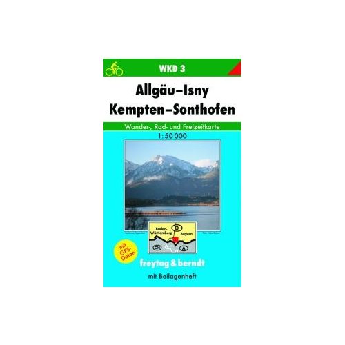 WKD 3 Allgäu-Isny-Kempten-Sonthofen turista térkép Freytag 1:50 000 