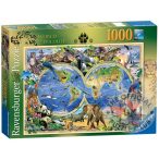   A Világ állatai Ravensburger Puzzle, kirakó 1000 db 69,9 x 49,7 cm